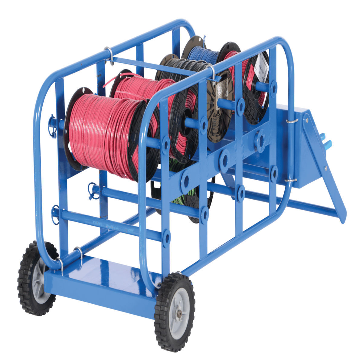 Vestil Steel Economy Wire Reel Caddy 150 Lb. Capacity Blue WIRE-D-E