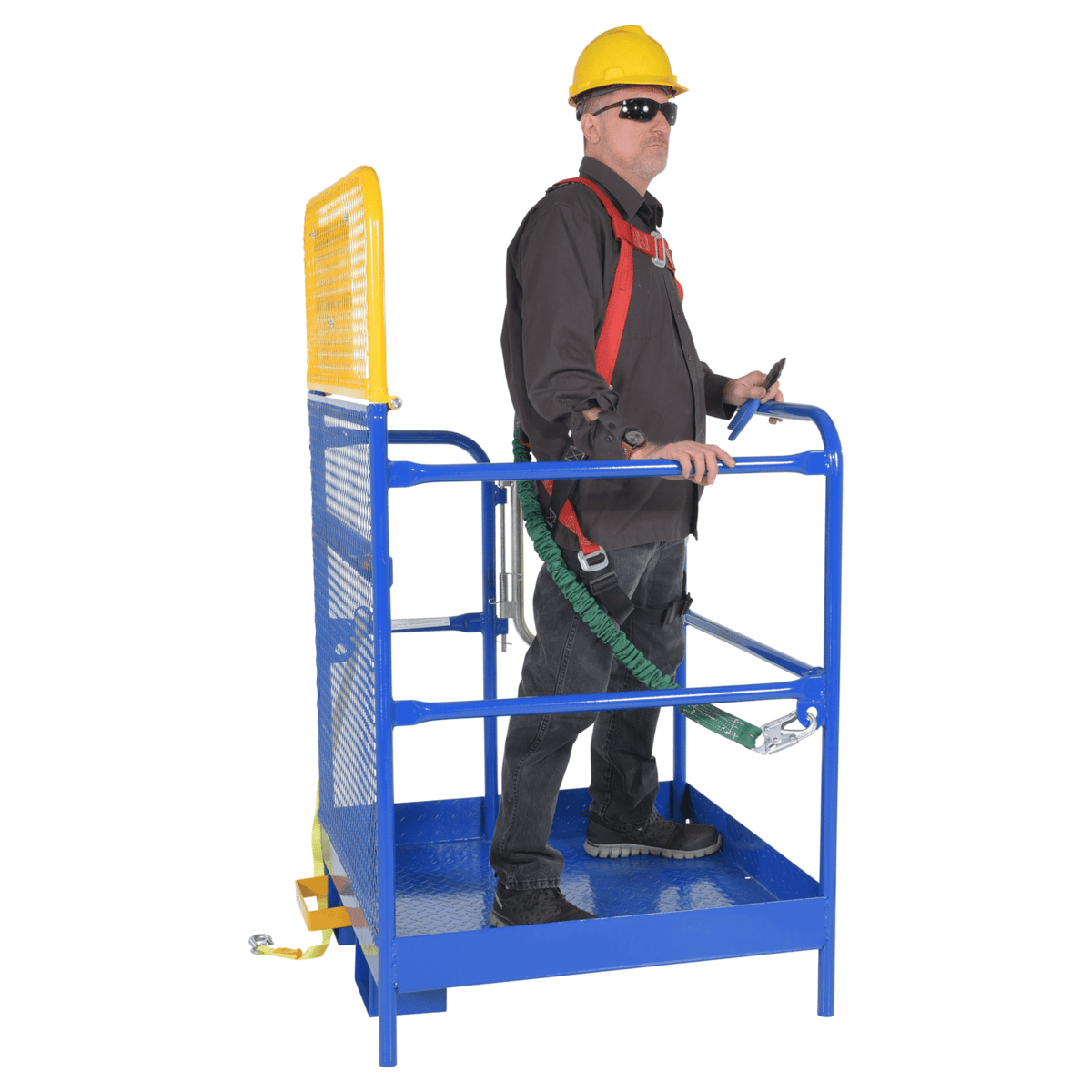 Vestil Steel Work Platform 36 x 36 1000 Lb. Capacity Blue WP-3636