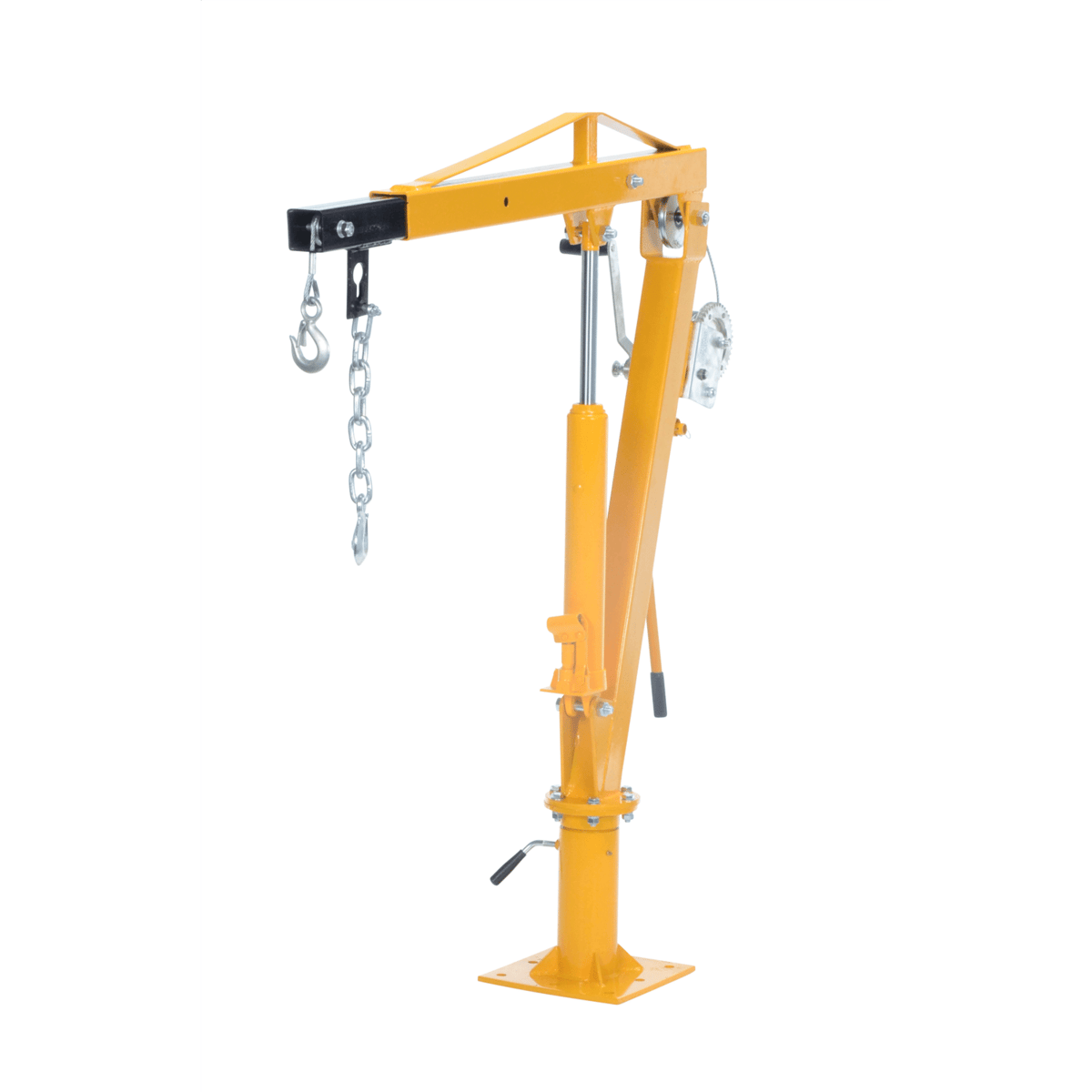 Vestil Steel Winch Truck Jib Crane Extended Capacity 1000 Lb. Yellow WTJ-4