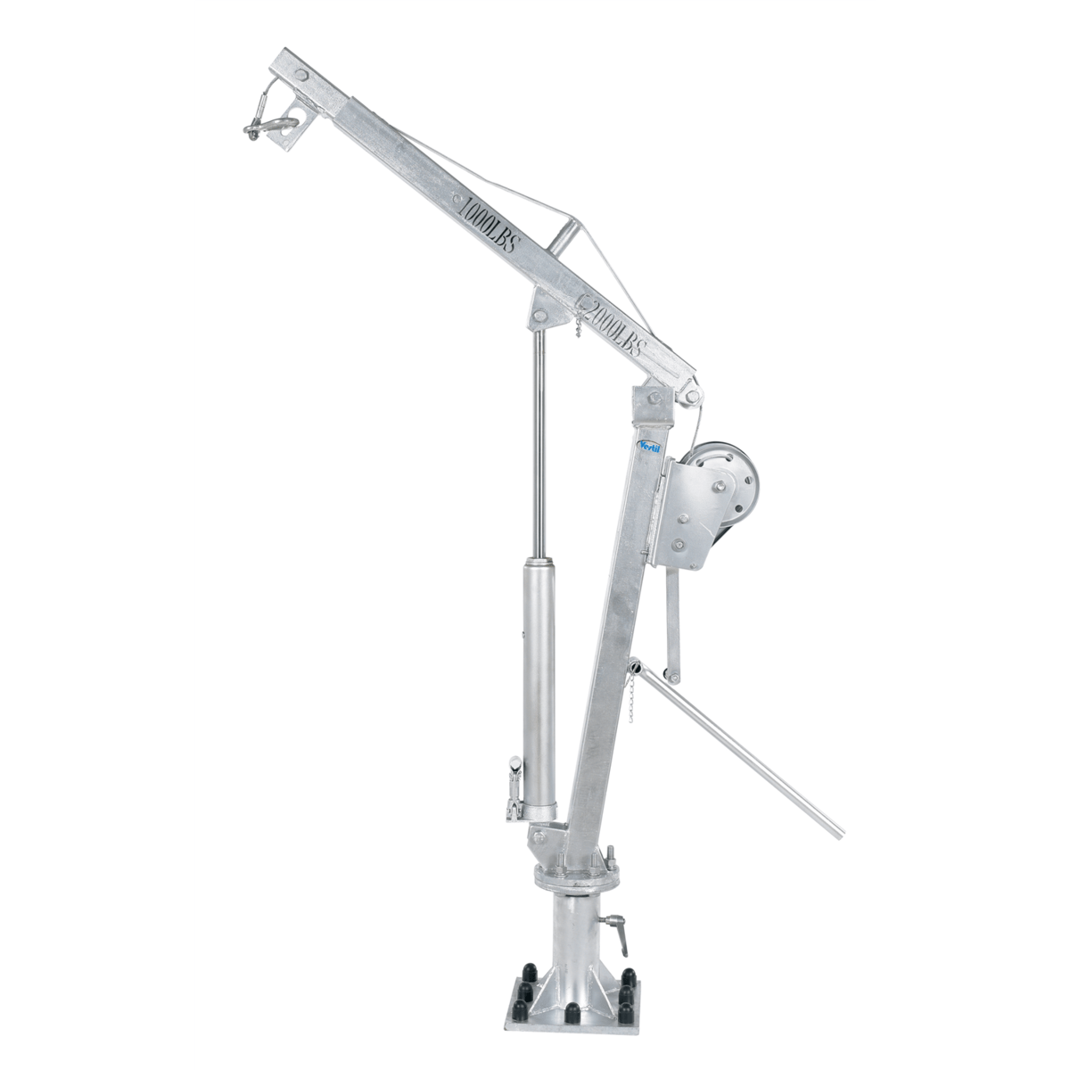 Vestil Steel WINCH TRUCK JIB CRANE 1K EXTENDED GALVINIZED WTJ-4-G
