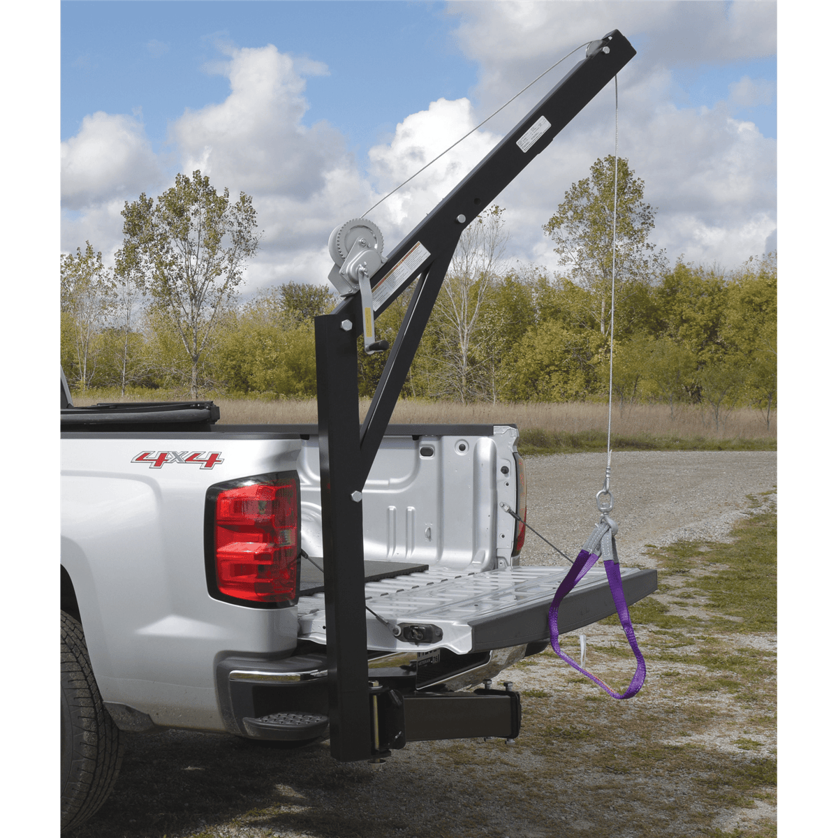 Vestil Hitch-Mounted Truck Jib Crane 600 lb. Capacity Black WTJ-HITCH