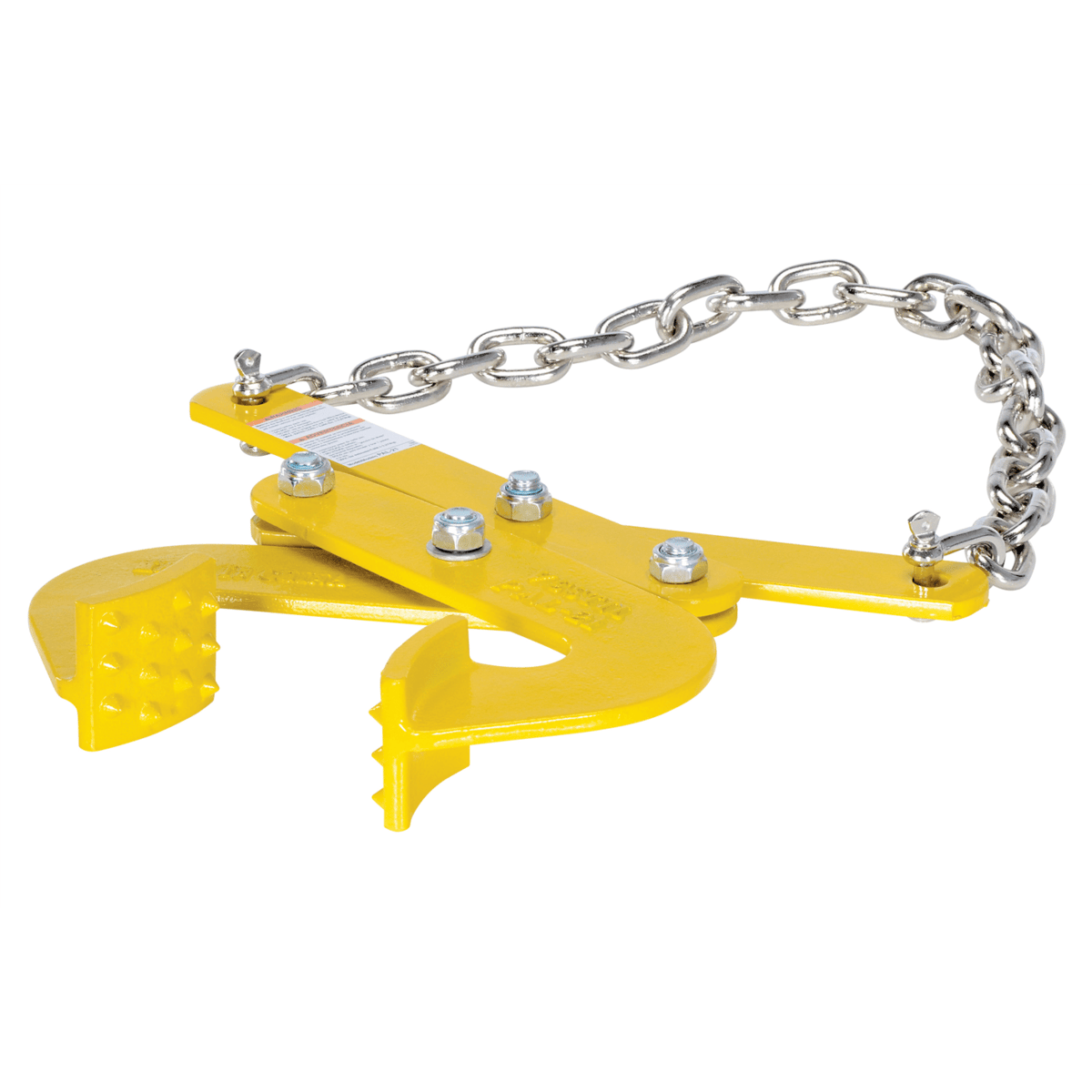 Vestil Steel Double Scissor Pallet Puller 4 In. Jaw Opening 5000 Lb. Pulling Capacity Yellow PAL-21