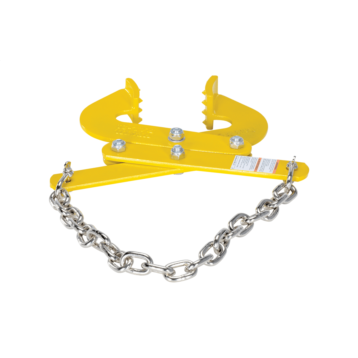 Vestil Steel Double Scissor Pallet Puller 4 In. Jaw Opening 5000 Lb. Pulling Capacity Yellow PAL-21