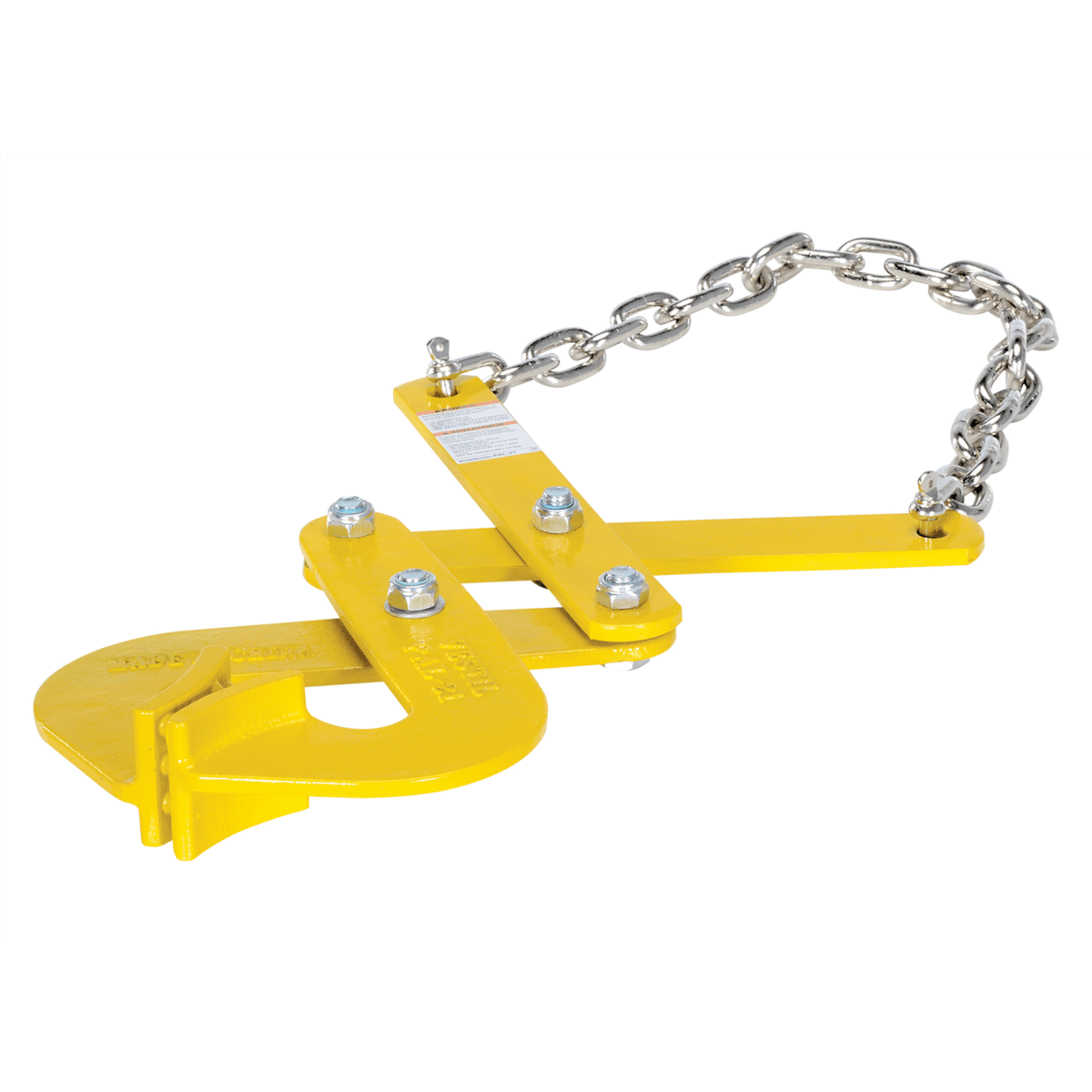 Vestil Steel Double Scissor Pallet Puller 4 In. Jaw Opening 5000 Lb. Pulling Capacity Yellow PAL-21