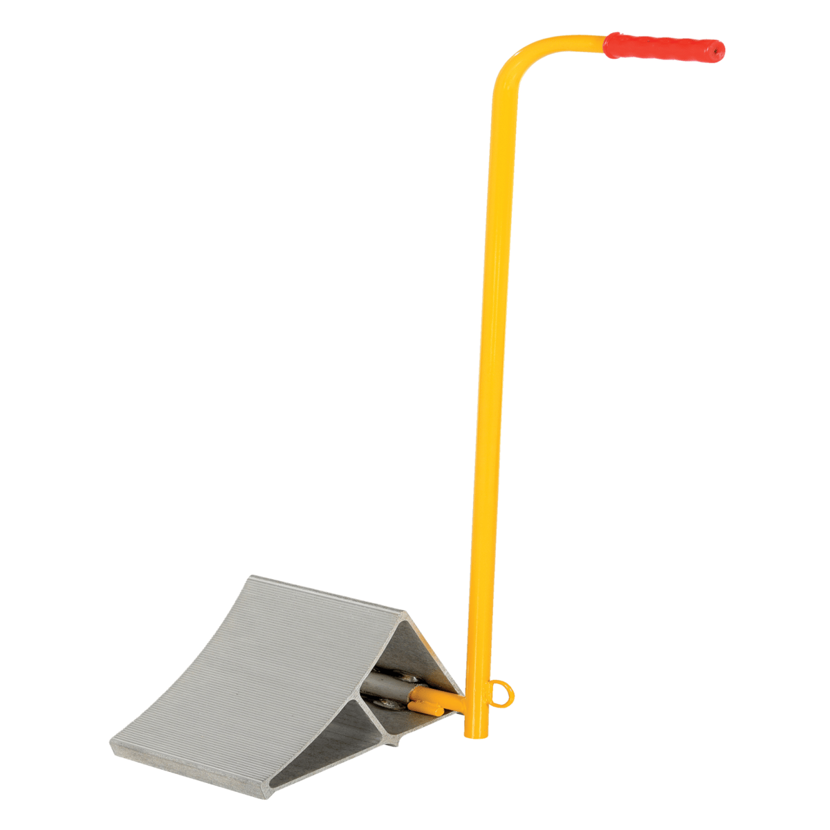 Vestil Aluminum Wheel Chock with Handle 11-7/8 In. x 17-1/16 In. x 37-9/16 In. Silver EALUM-7-H