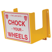 Vestil Steel Wheel Chock Holder 6 Mounting Holes 40 Lb. Capacity Yellow WC-H-R