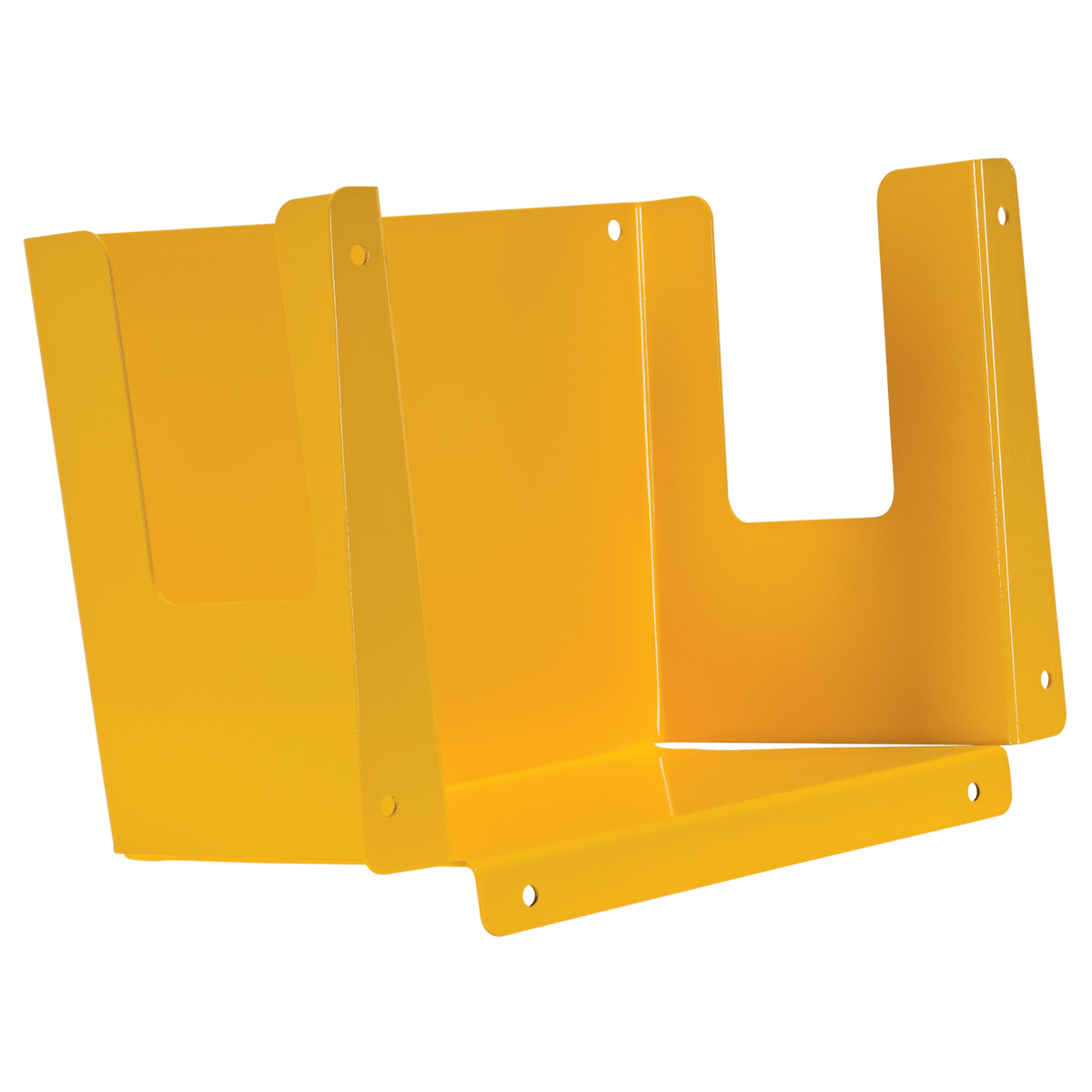 Vestil Steel Wheel Chock Holder 6 Mounting Holes 40 Lb. Capacity Yellow WC-H-R