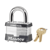 Master Lock® Commercial Laminated Steel Padlock, Master Keyed, 5MK