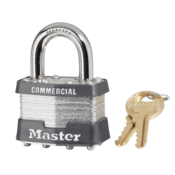 Master Lock® Commercial Laminated Steel Padlock, Master Keyed, 1MK
