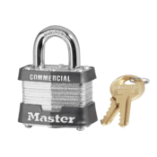 Master Lock® Commercial Laminated Steel Padlock, Master Keyed, 3MK