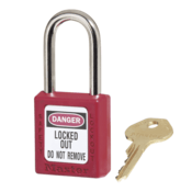 Master Lock® *SPECIAL ORDER* ZENEX™ Thermoplastic Safety Padlock, Master Keyed, 410MKRED