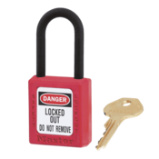 Master Lock® *SPECIAL ORDER* DIELECTRIC ZENEX™ Thermoplastic Safety Padlock, Master Keyed, 406MKRED