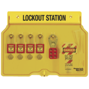 Master Lock® 4-Lock Padlock Station, ZENEX™ Thermoplastic Padlocks, 1482BP410