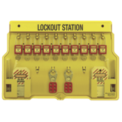 Master Lock® 10-Lock Padlock Station, ZENEX™ Thermoplastic Padlocks, 1483BP410