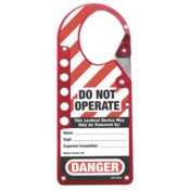 Master Lock® Lockout Hasp, Red, 427
