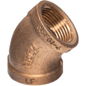 Lansdale Valve 1" Bronze Elbow 45, 400-100-01017