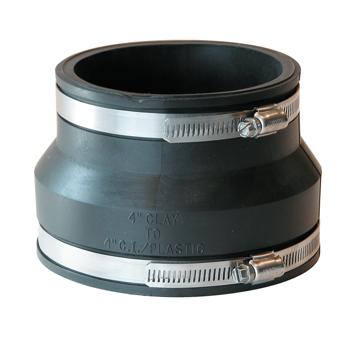 Fernco 4" Flexible PVC Pipe Coupling for Clay to Cast Iron or Plastic, 1002-44