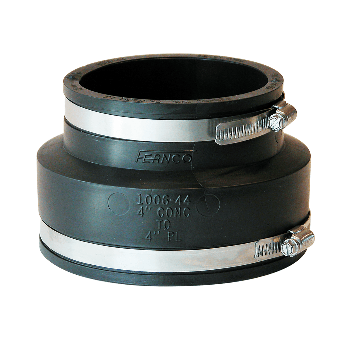 Fernco 4" Flexible PVC Pipe Coupling for Concrete to Cast Iron or Plastic, 1006-44