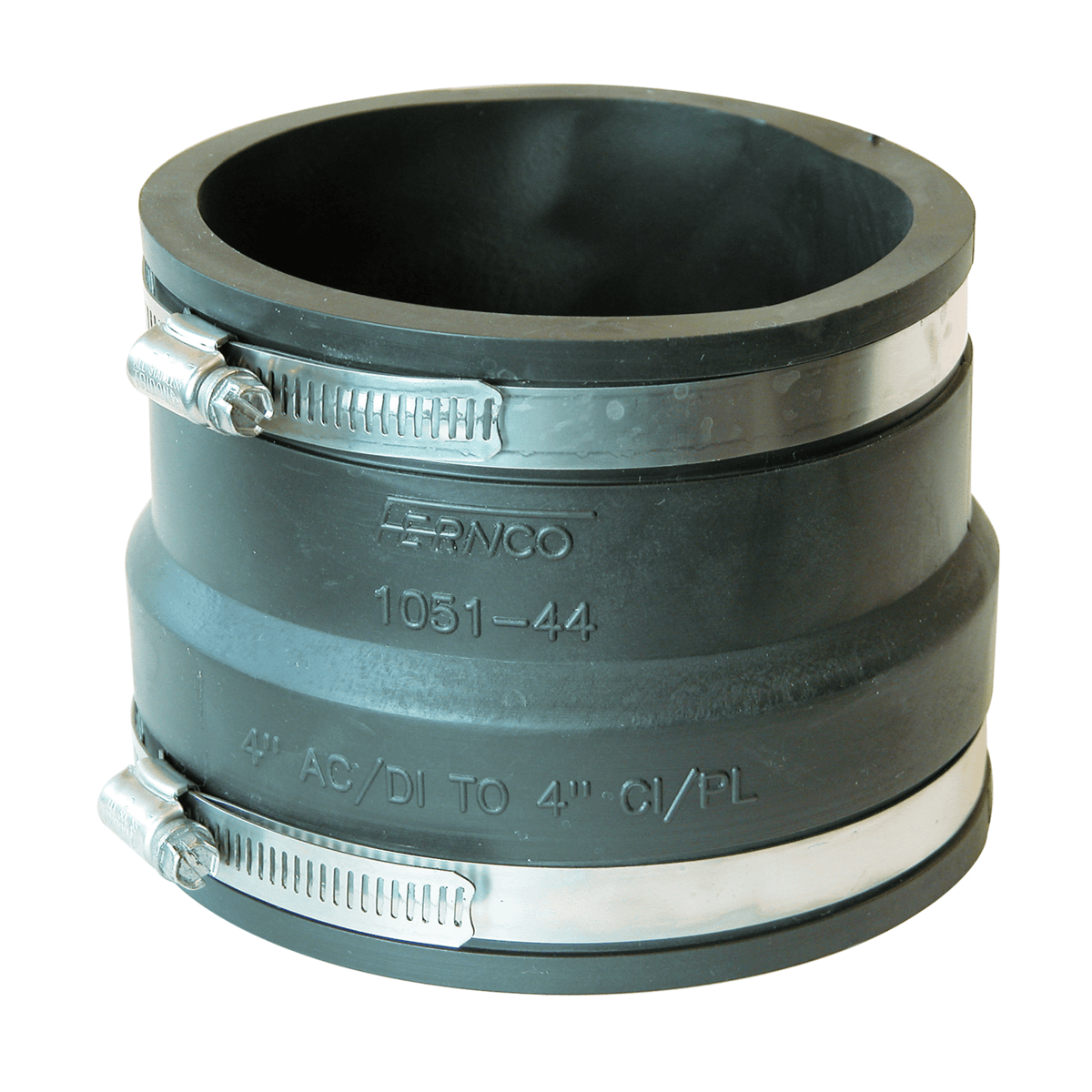 Fernco 4" Flexible Coupling for AC/DI to Cast Iron or PVC, 1051-44