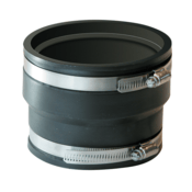 Fernco 4" Flexible PVC Pipe Coupling for Corrugated Pipe to PVC, 1070-44