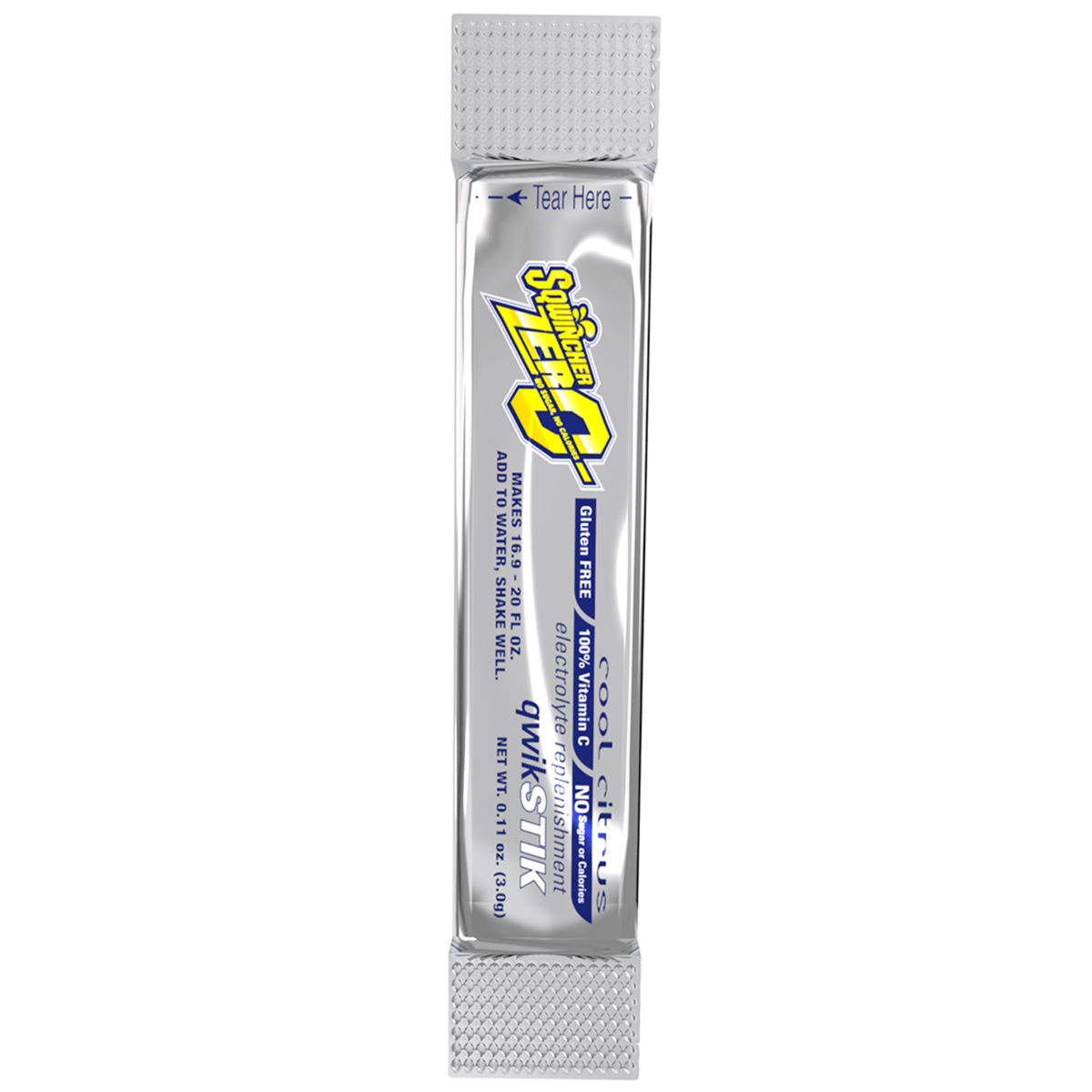 Sqwincher 20oz Yield, Powder Single Serve, Zero, Cool Citrus, Pack of 50