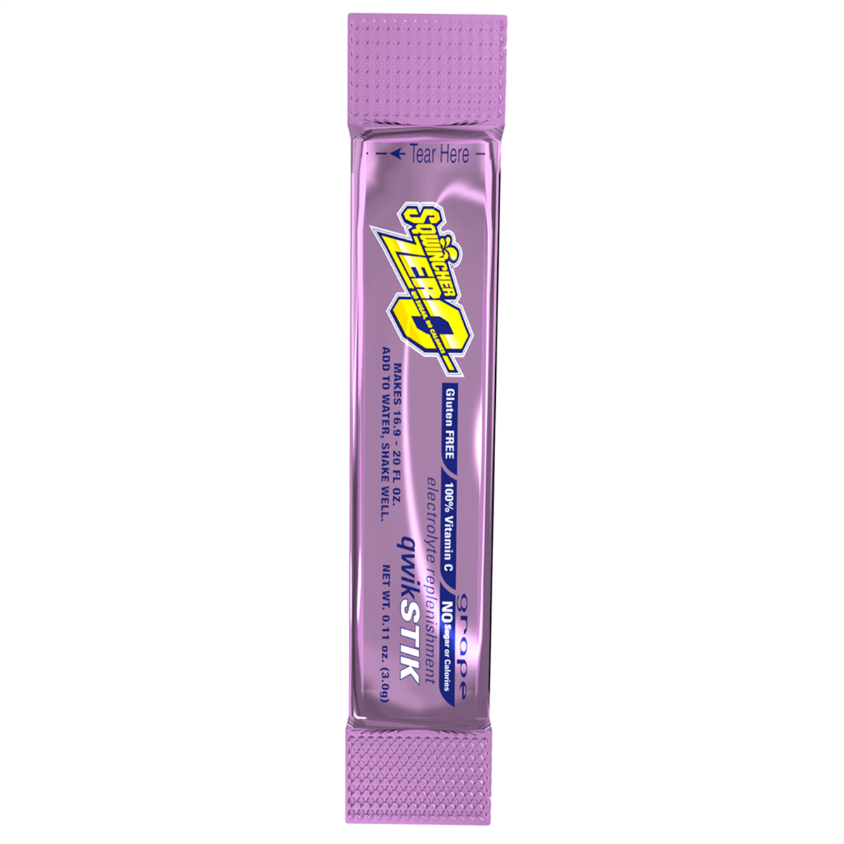 Sqwincher 20oz Yield, Powder Single Serve, Zero, Grape, Pack of 50