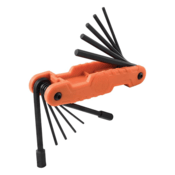 Klein® Tools Pro Folding Hex Key Set, 11-Key, SAE Sizes