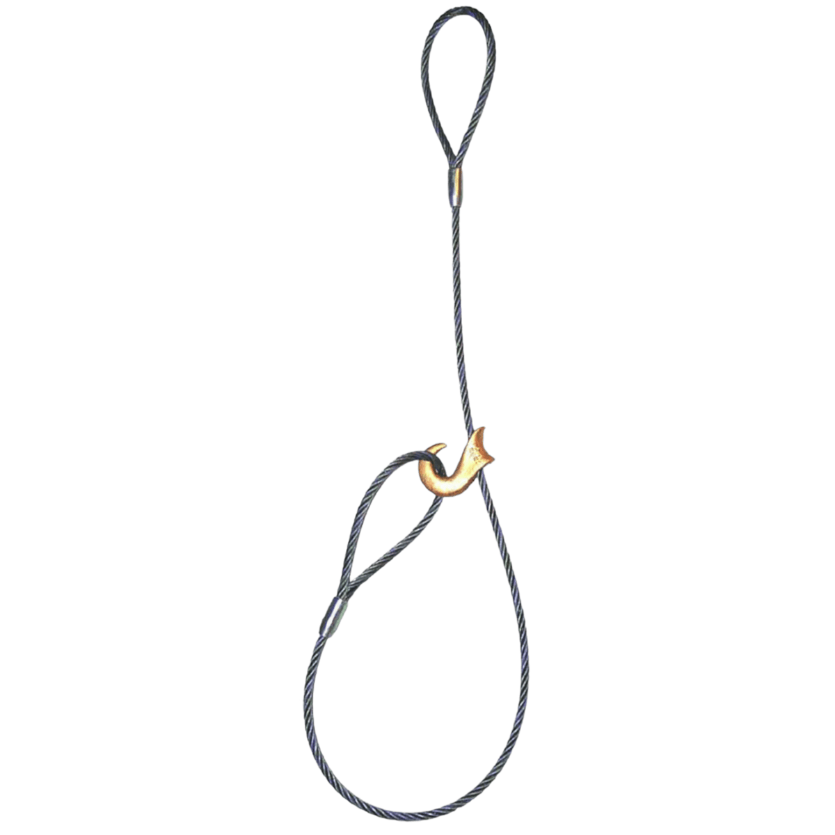 Lift All 3/8" X 12' Eye & Eye Sch 6 X 19 IWRC Permaloc Import Wire Rope Sling, 38IEESCHX12