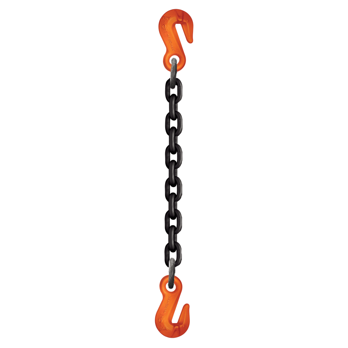 Lift All 3/8" X 12' G80 Binder Chain Assembly w/Clevis Grab Hook Each End, 16008