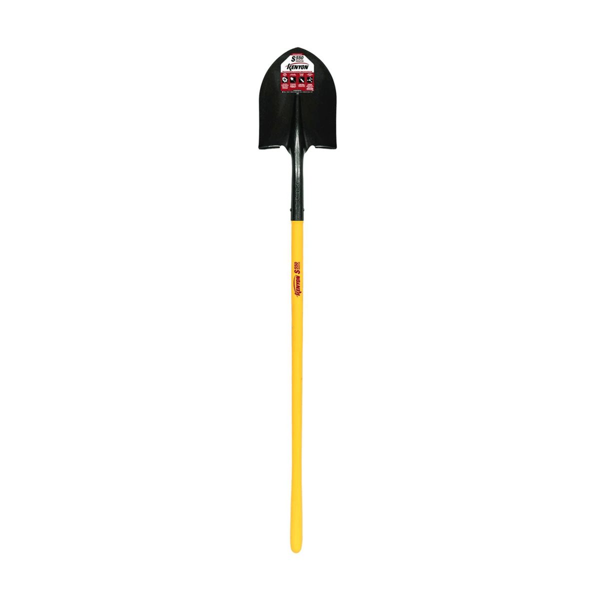 Kenyon 16 Ga.#2 Round Point Shovel, 48" Polymer Handle
