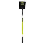 48" Square Point Shovel with Fiberglass Handle and Safety Green Reflective Tape