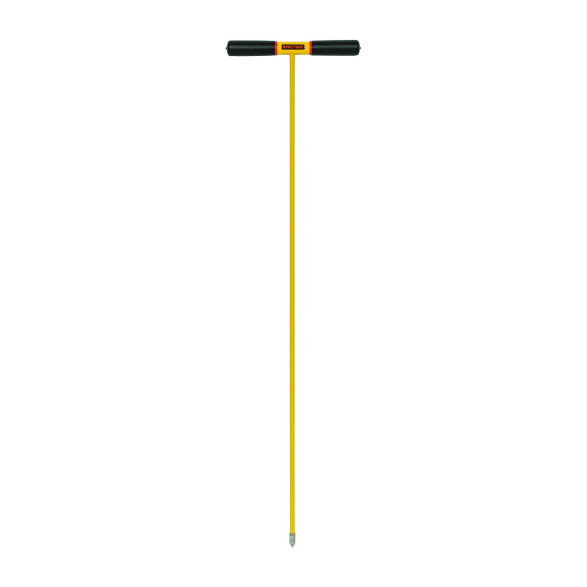 Structron 48" Yellow Fiberglass Soil Probe, Cast Metal Tip, T-Cushion Grip
