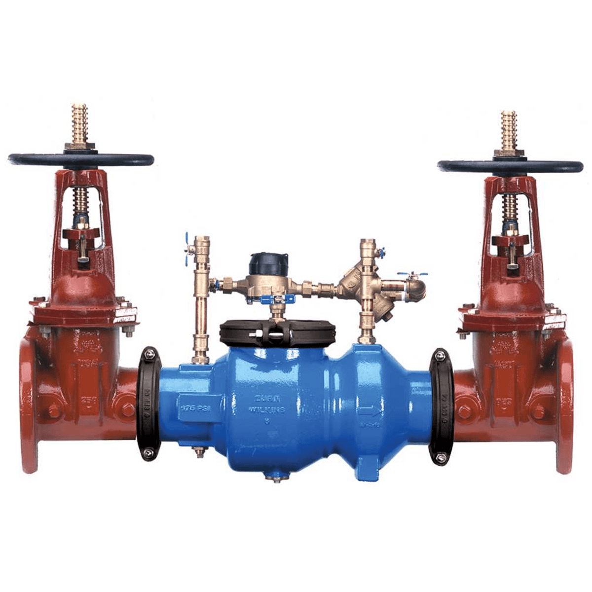 Zurn 4" 350ADA Double Check Detector Backflow Preventer with Sensus cu.ft Meter, 4-350ADASCFM