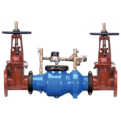 Zurn 4" 350ADA Double Check Detector Backflow Preventer with Sensus cu.ft Meter, 4-350ADASCFM