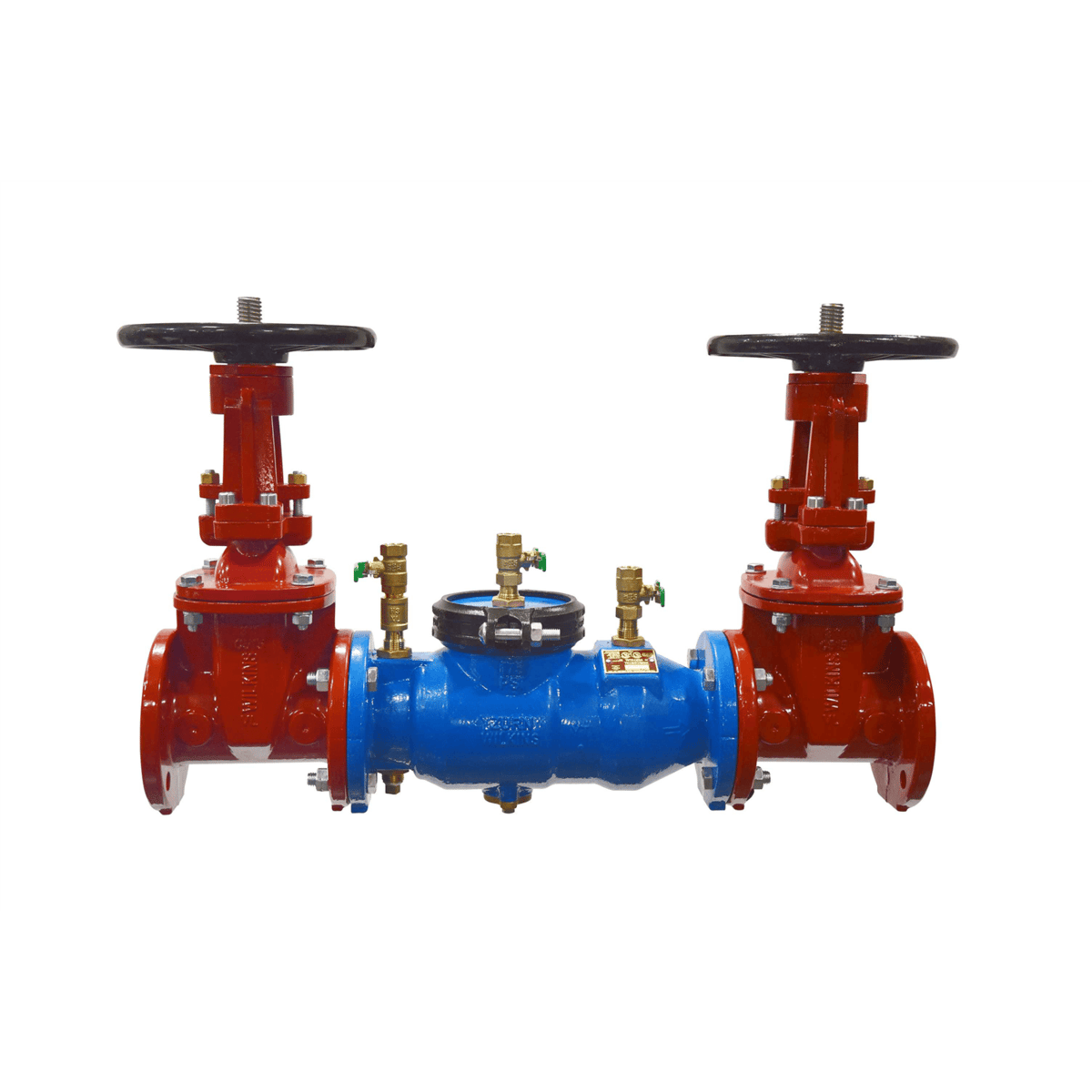 Zurn 6" 350 Double Check Valve Backflow Preventer with OS&Y Gate Valves, FLGxFLG, 6-350OSY