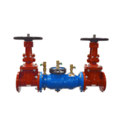 Zurn 6" 350 Double Check Valve Backflow Preventer with OS&Y Gate Valves, FLGxFLG, 6-350OSY
