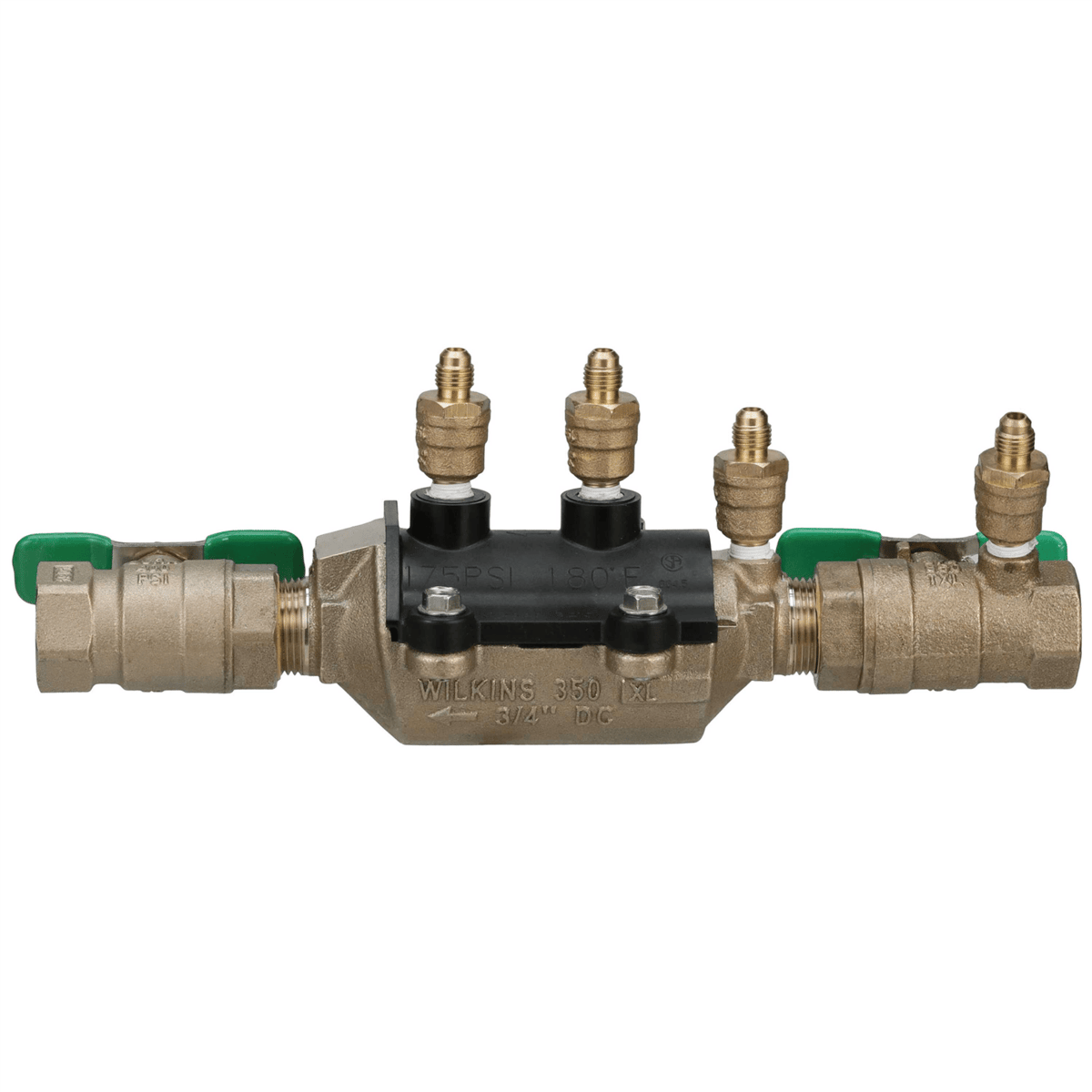 Zurn 3/4" 350XL Double Check Backflow Preventer with SAE Flare Test Fitting, 34-350XLFT
