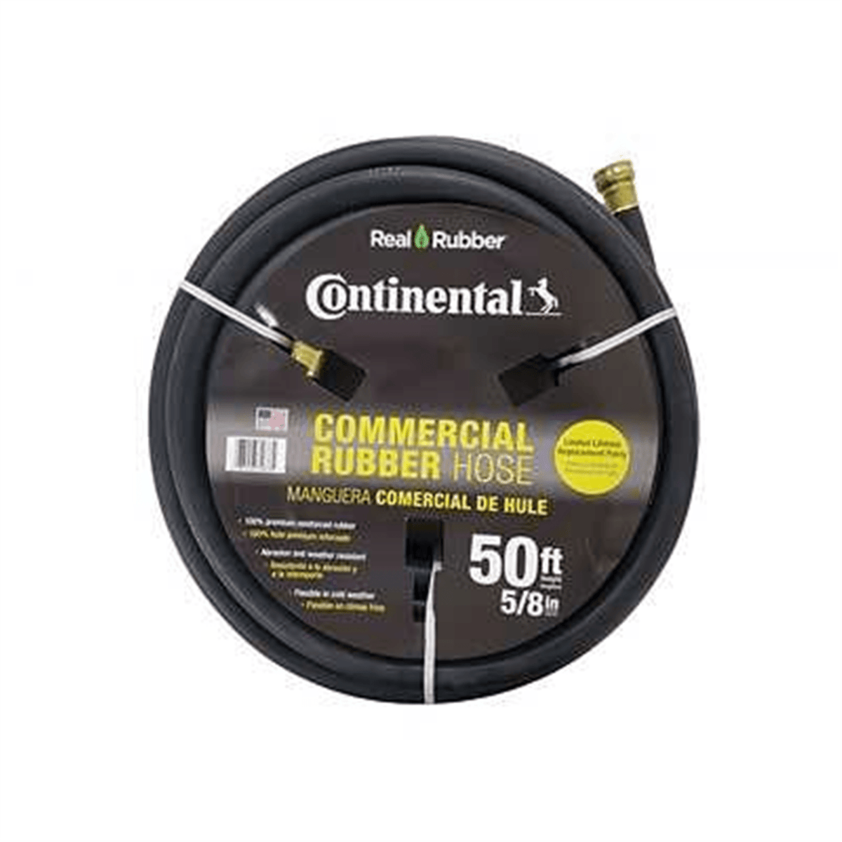 Abbott Rubber 5/8" x 50' Commercial Rubber Water Hose Assembly, 1114-0625-50