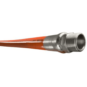 Piranha SPOR Series 2500 PSI Orange Sewer Cleaning Hose Assy, 1" x 300', Ends MNPT, SPOR-MM16X300