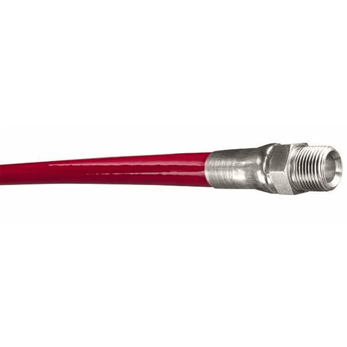 Piranha LLRD Series 5000 PSI Red Jetting Line Hose Assy, 1/4" x 100', Ends MNPT, LLRD-MM04X100