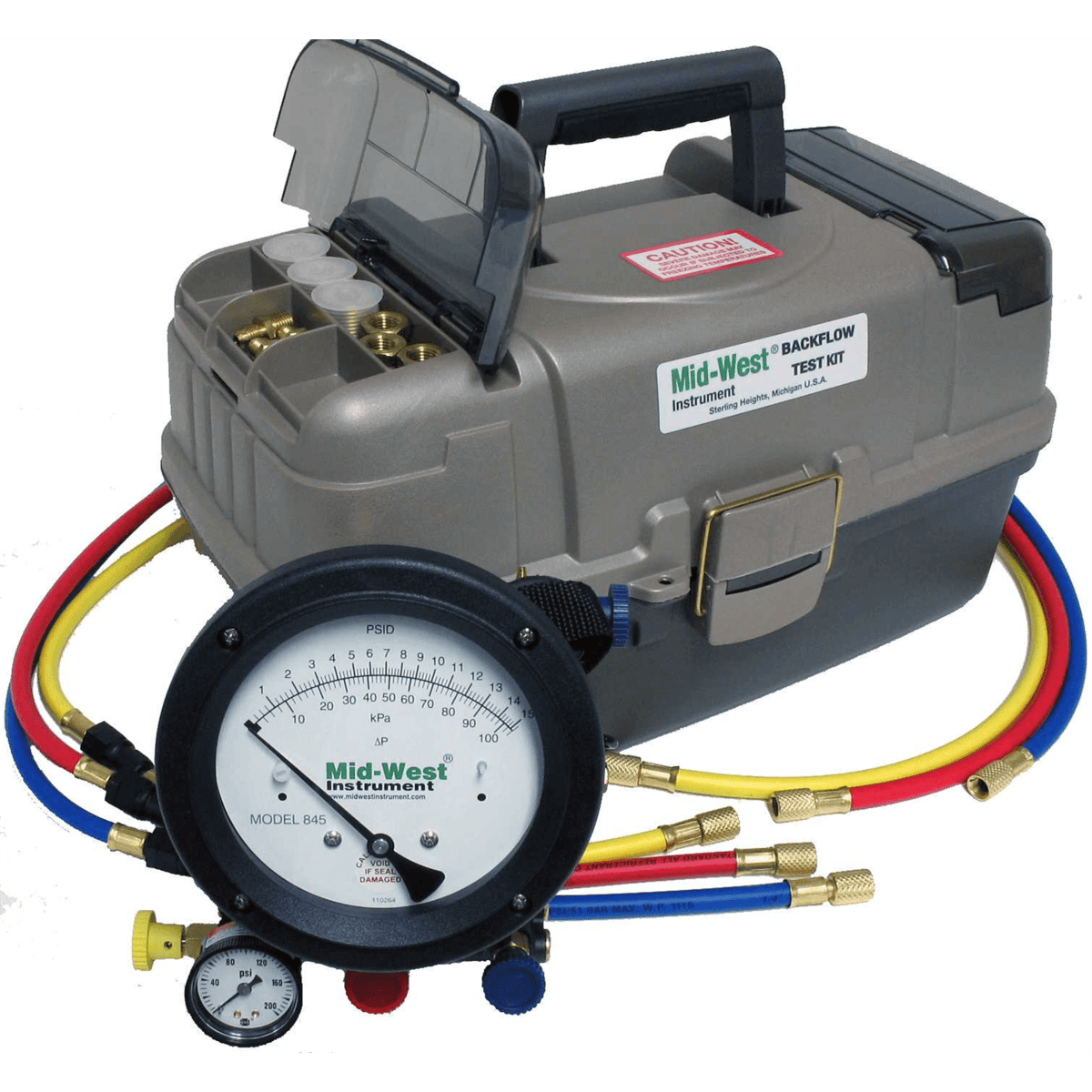 Mid-West Instrument 5-Valve Backflow Test Kit, 845-5