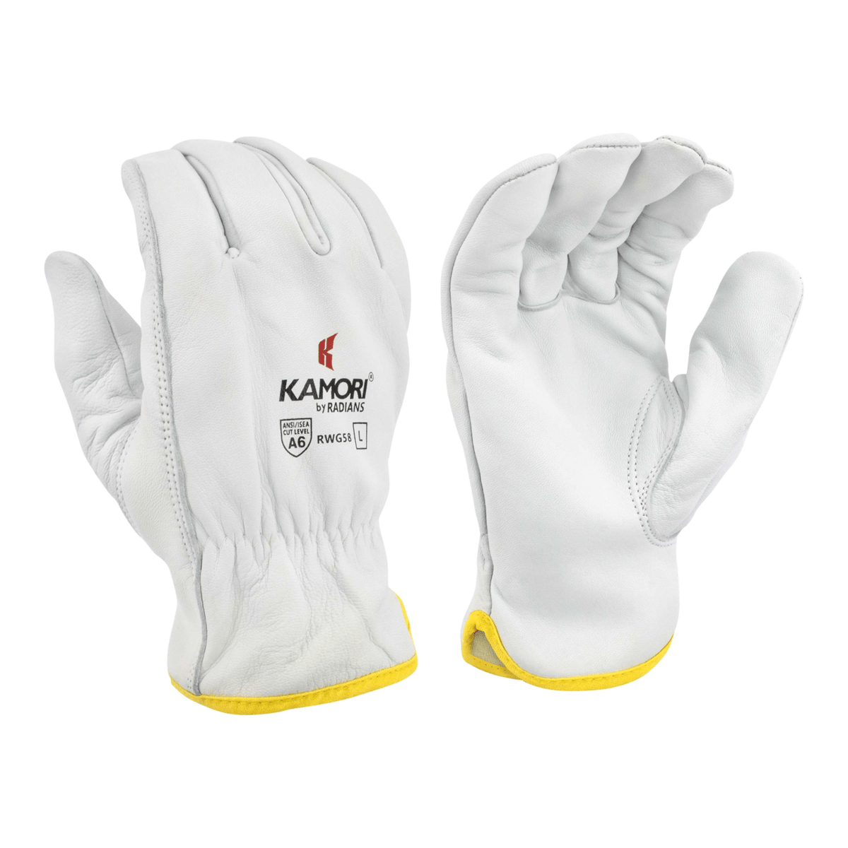 Radians® RWG58 KAMORI® A6 White Grain Goatskin Driver, Size L
