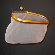 Nycon Products® Aluminum Prof. Leaf Rake 18"x8" Frame, 5" Handle, Wht. 1/16" Ployester Bag 11" Depth
