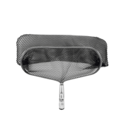 Nycon Products® Aluminum Prof. Leaf Rake 18"x8" Frame, 5" Handle, Blk. 1/4" Ployester Bag 11" Depth