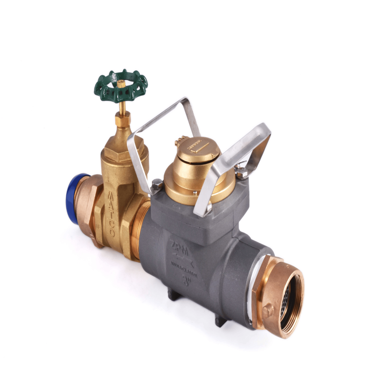 Zenner FHZ30 Hydrant Meter w/ Gate Valve, Cubic Feet, FHZ30SCF-GV