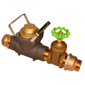 Zenner FHZ30 Hydrant Meter w/ Gate Valve & Internal Check Valve, Gallons, FHZ30SUS-GVCV