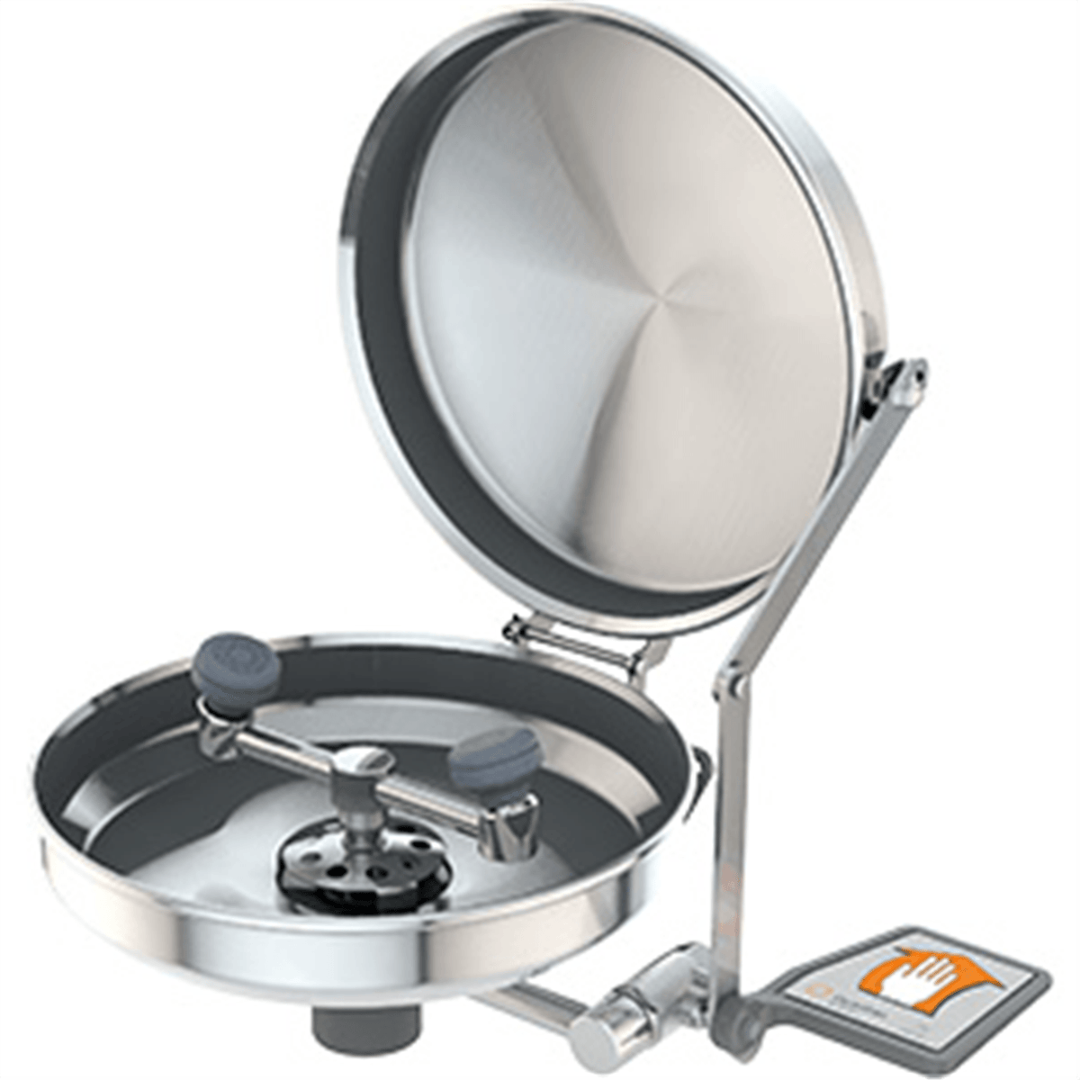 Guardian® Eyewash, Wall Mounted, Stainless Steel Bowl w/ Cover G1814BC