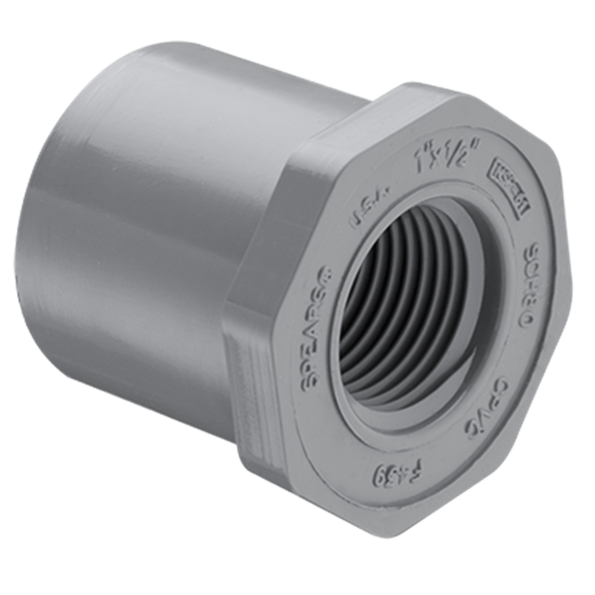 Spears Schedule 80 CPVC Bushing‚ 1X1/2, Spigot x FIPT, 838-130C