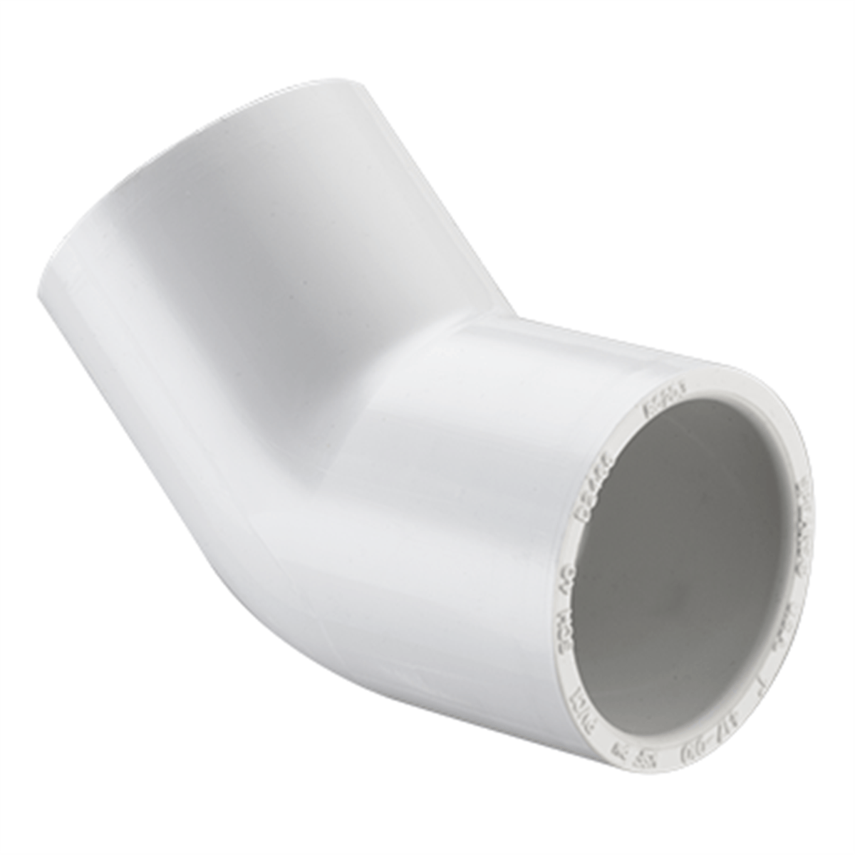 Spears Schedule 40 PVC 45 Degree Elbow‚ 5" Slip x Slip, Case of 5, 417-050