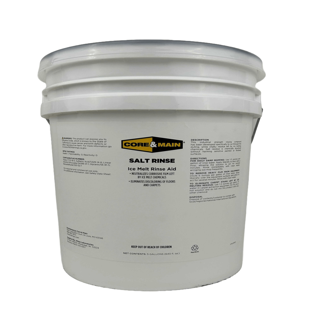 Core & Main Salt Rinse, 5 Gallon